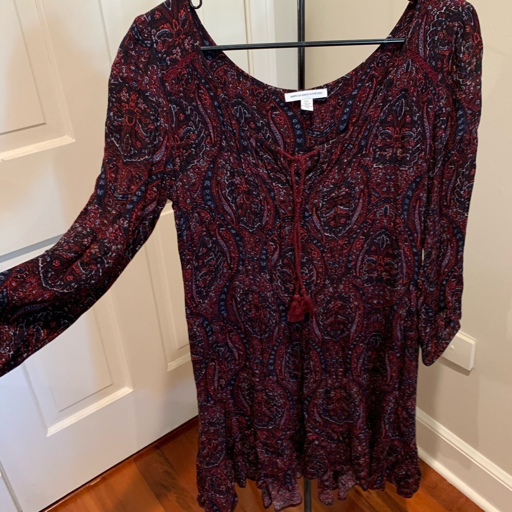American Eagle flows long sleeve dress